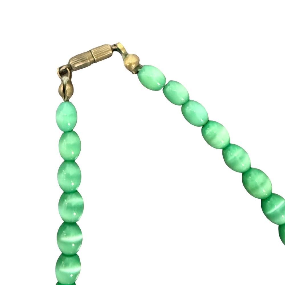 Vintage Beaded Necklaces White Blue Purple Green Blue Bangle Bracelet 4 Pieces - Picture 4 of 16